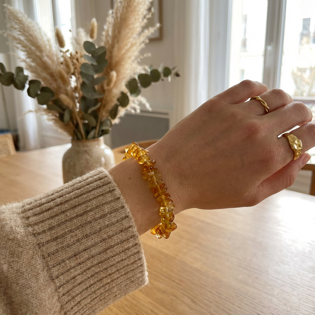 Bracelet Ambre Claire Baroque