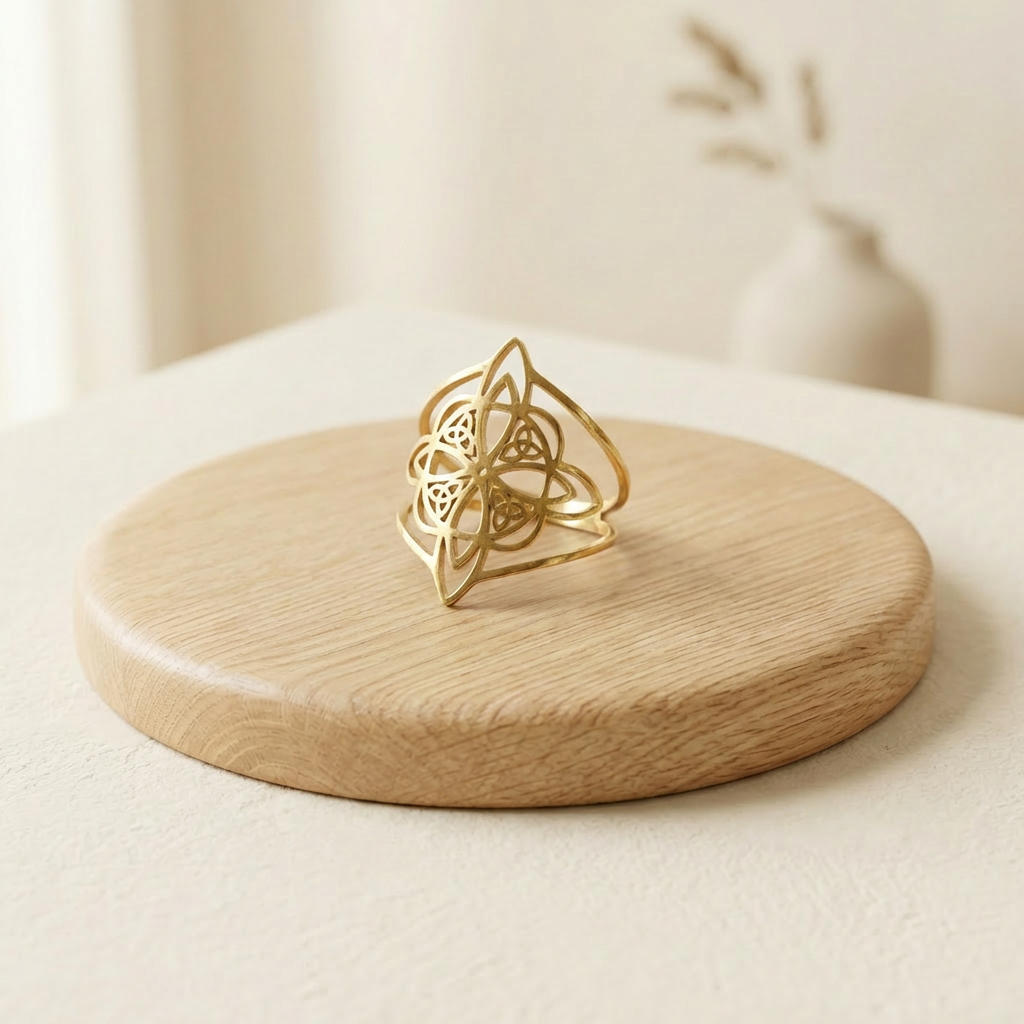 Bague Noeud de Sorcière Plaqué Or