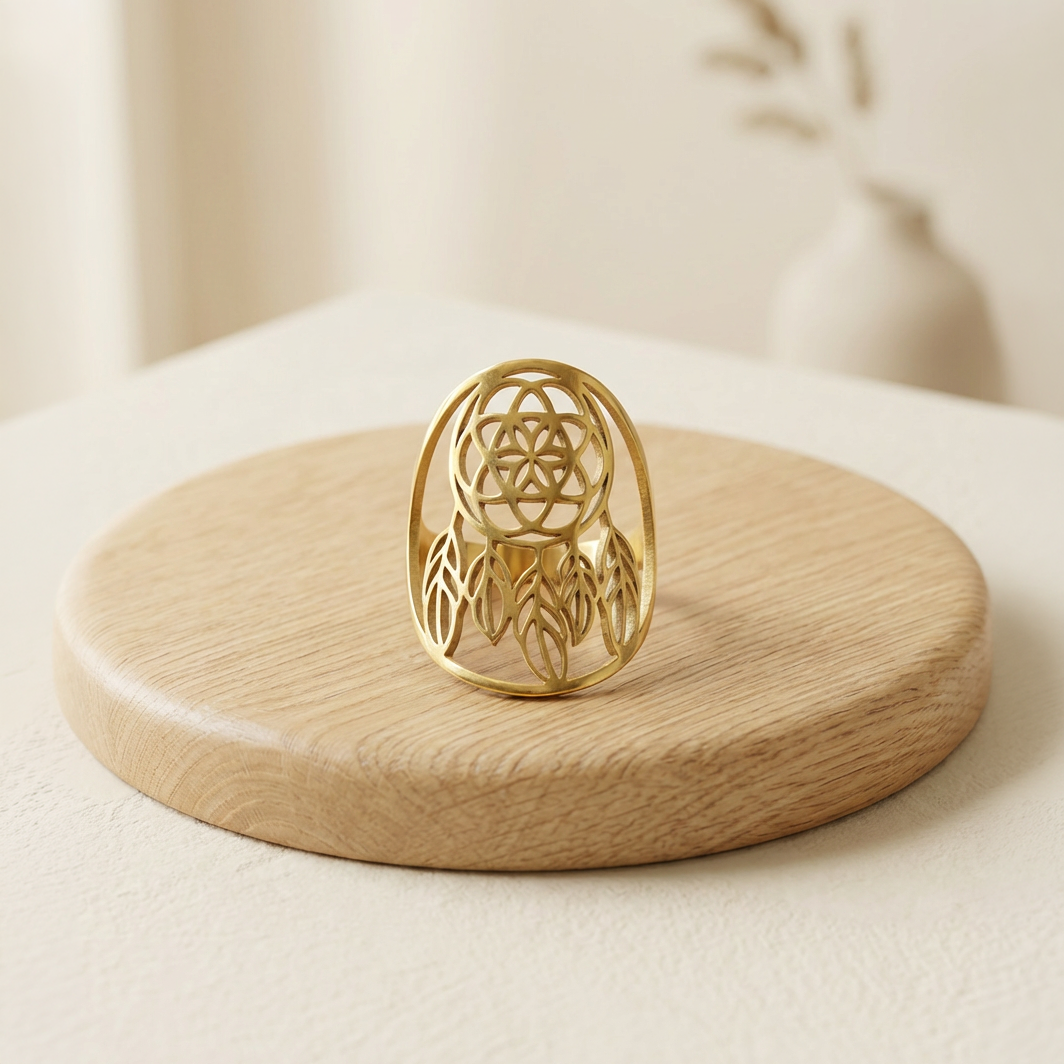 Bague Attrape-Rêves Plaqué Or