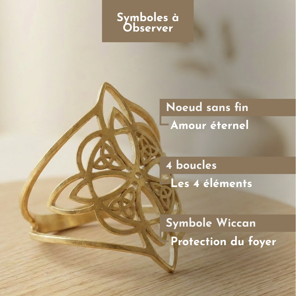 Bague Noeud de Sorcière Plaqué Or