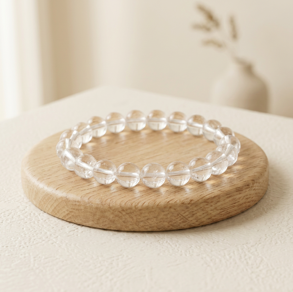 Bracelet Boule Cristal de Roche