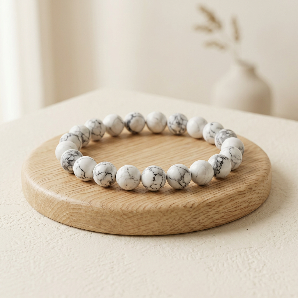 Bracelet Howlite Blanche