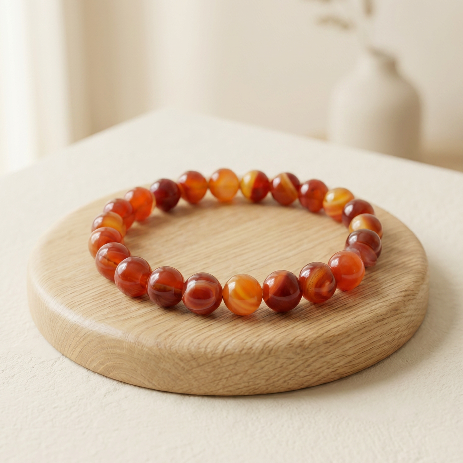 Bracelet Cornaline Rubanée