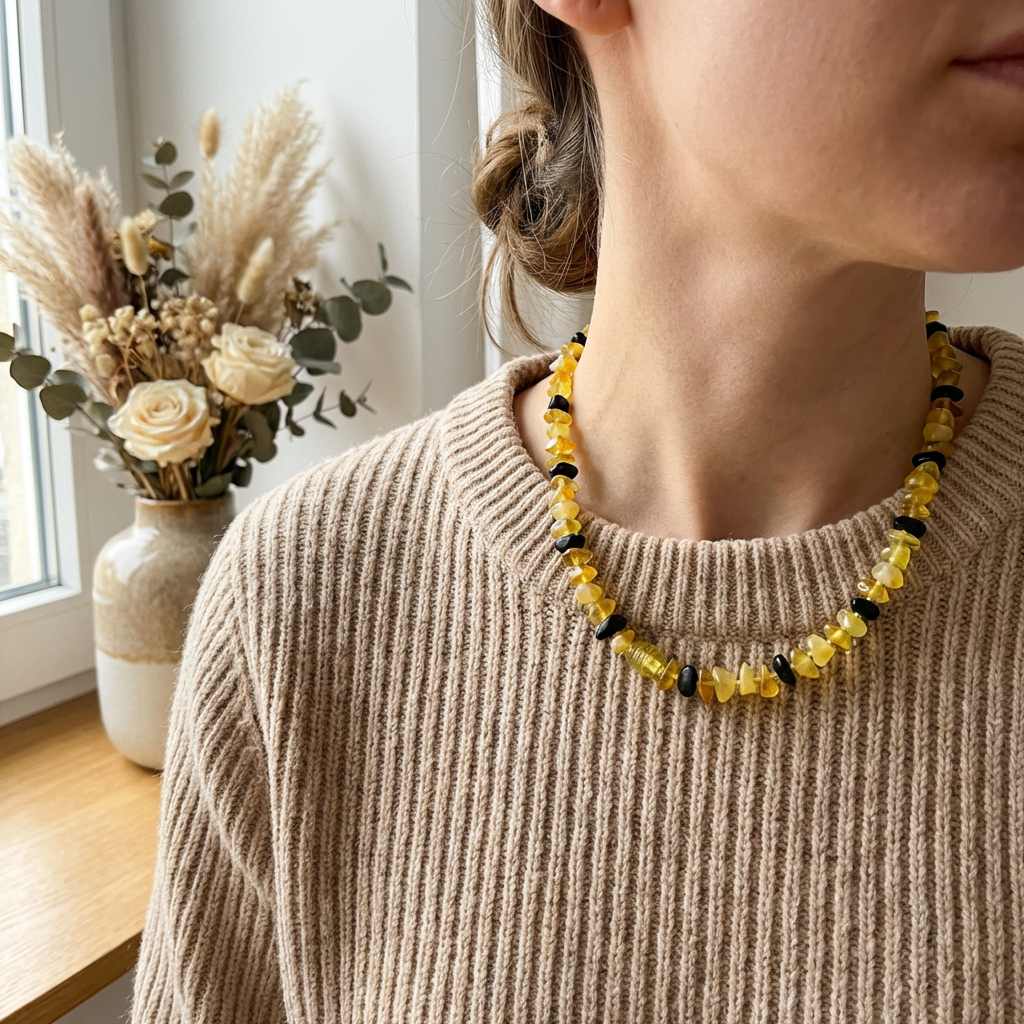 Collier Ambre Obscure Chips