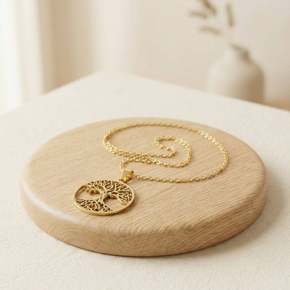 Collier Arbre de Vie Plaqué Or