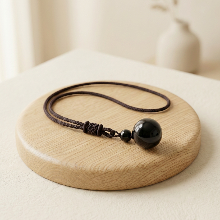 Collier Boule Obsidienne Arc-en-Ciel