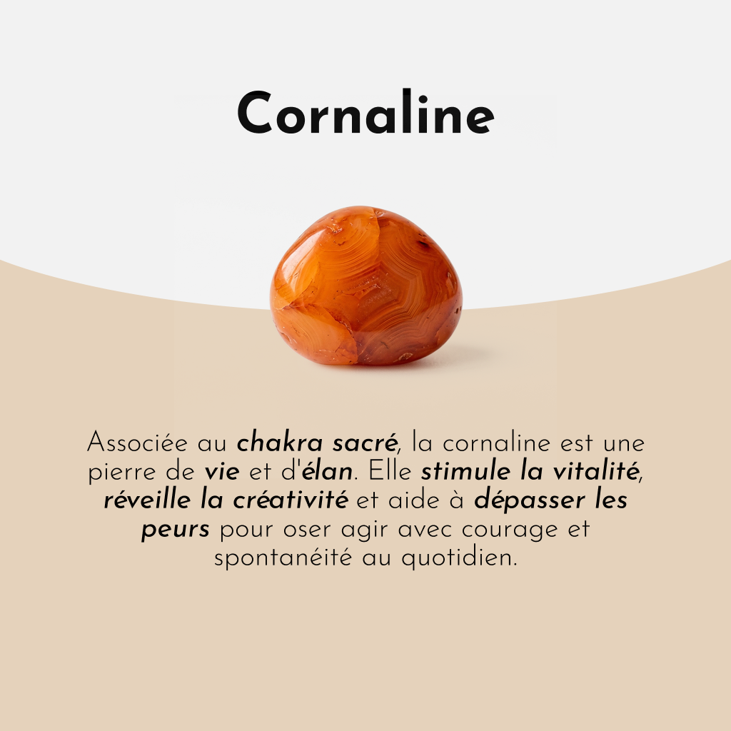 Bracelet Cornaline Rubanée