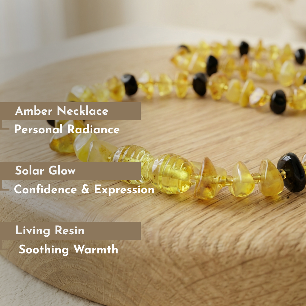 Dark Amber Chip Necklace
