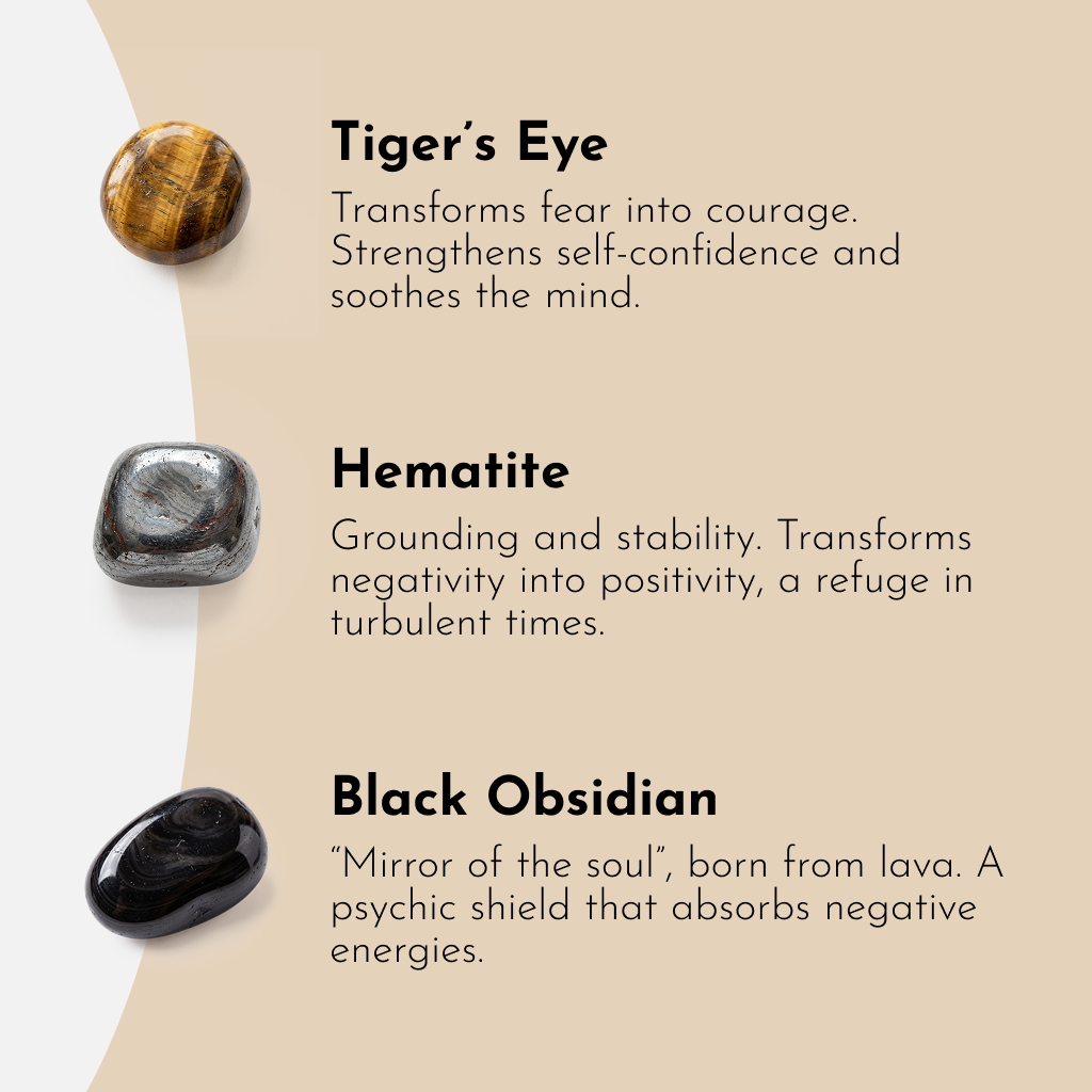 Obsidian, Hematite & Tiger's Eye Protection Bracelet