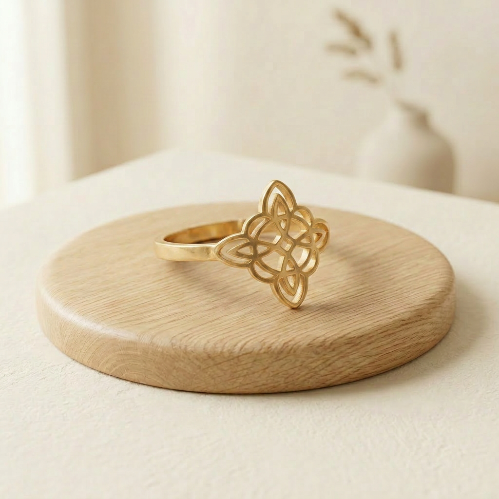 Bague Noeud de Sorcière Plaqué Or